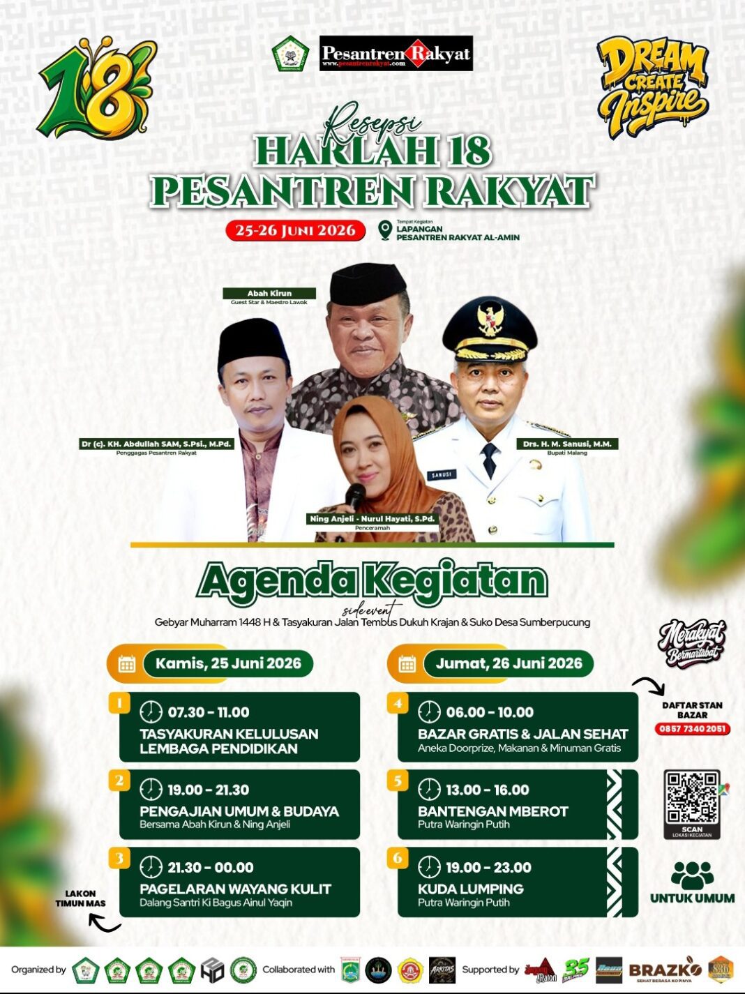 HARLAH KE 18 PESANTREN RAKYAT, HADIRKAN MAESTRO LAWAK ABAH KIRUN HARLAH KE 18 PESANTREN RAKYAT, HADIRKAN MAESTRO LAWAK ABAH KIRUN