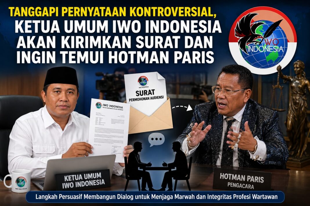 Tanggapi Pernyataan Kontroversial, Ketua Umum IWO Indonesia Akan Kirimkan Surat dan Siap Temui Hotman Paris Tanggapi Pernyataan Kontroversial, Ketua Umum IWO Indonesia Akan Kirimkan Surat dan Siap Temui Hotman Paris