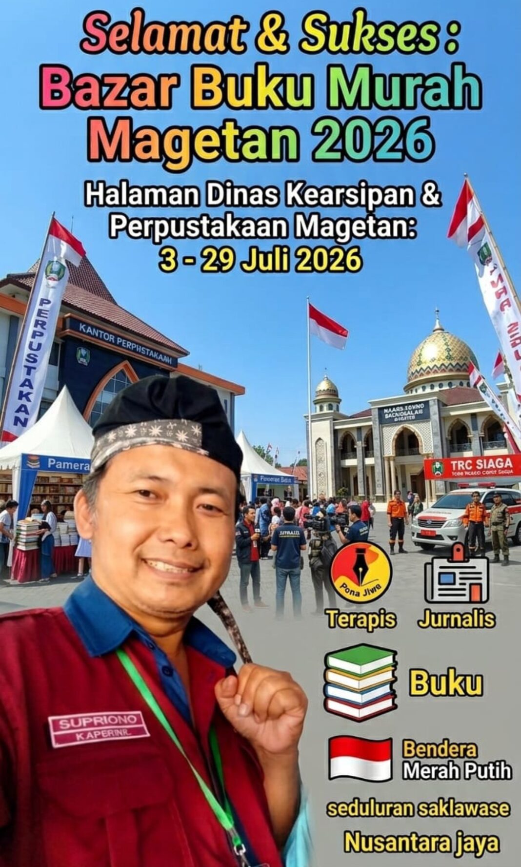 MEMBACA ADALAH JENDELA DUNIA : SUDAH DI BUKA 2 HARI, BURSA BUKU MURAH MAGETAN 2026 BANYAK PENGUNJUNG MEMBACA ADALAH JENDELA DUNIA : SUDAH DI BUKA 2 HARI, BURSA BUKU MURAH MAGETAN 2026 BANYAK PENGUNJUNG