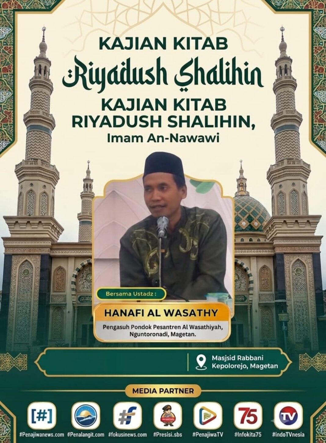 BINA UMAT, MASJID RABBANI ADAKAN KAJIAN KITAB RIYADUSH SHOLIHIN BINA UMAT, MASJID RABBANI ADAKAN KAJIAN KITAB RIYADUSH SHOLIHIN