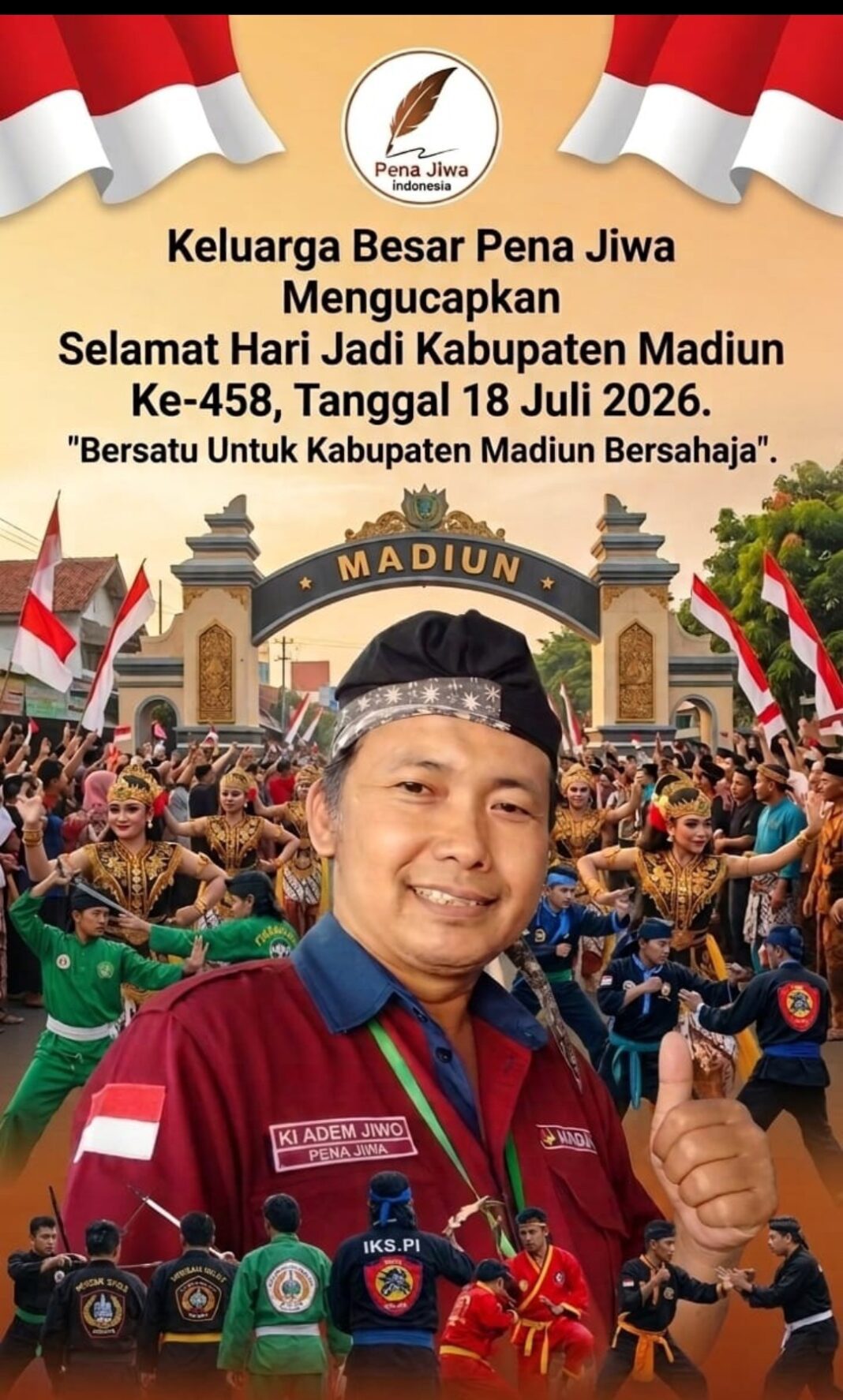 KELUARGA BESAR PENA JIWA MENGUCAPKAN SELAMAT HARI JADI MADIUN KE 458 KELUARGA BESAR PENA JIWA MENGUCAPKAN SELAMAT HARI JADI MADIUN KE 458