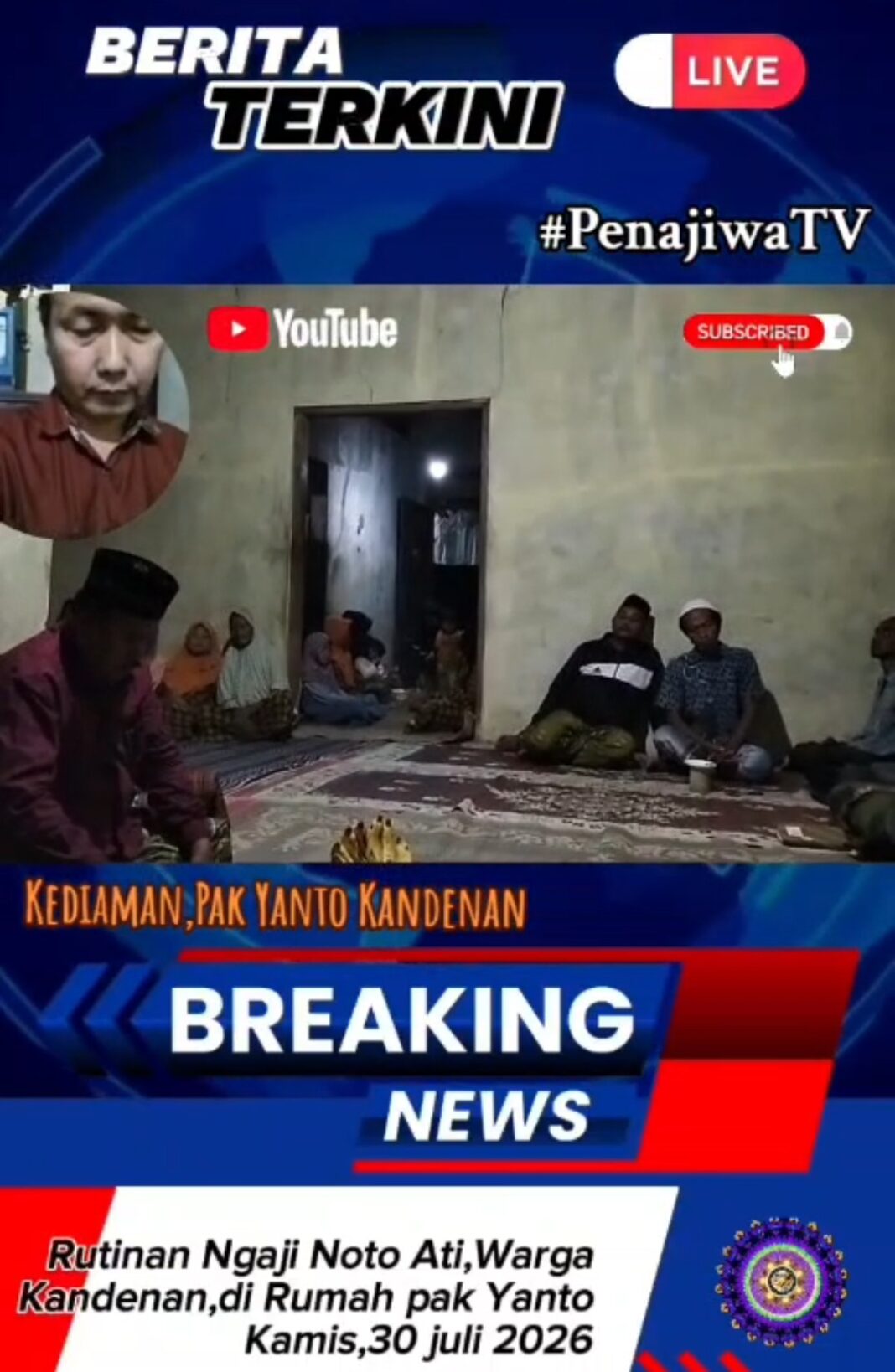 BENTENGI MORAL MASYARAKAT, WARGA KANDENAN AKTIF ADAKAN PENGAJIAN RUTIN ANJANG SANA BENTENGI MORAL MASYARAKAT, WARGA KANDENAN AKTIF ADAKAN PENGAJIAN RUTIN ANJANG SANA