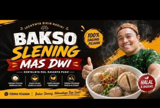 Bakso slening mas Dwi yg lezat kenyal. dan pas di Lidah Bakso slening mas Dwi yg lezat kenyal. dan pas di Lidah