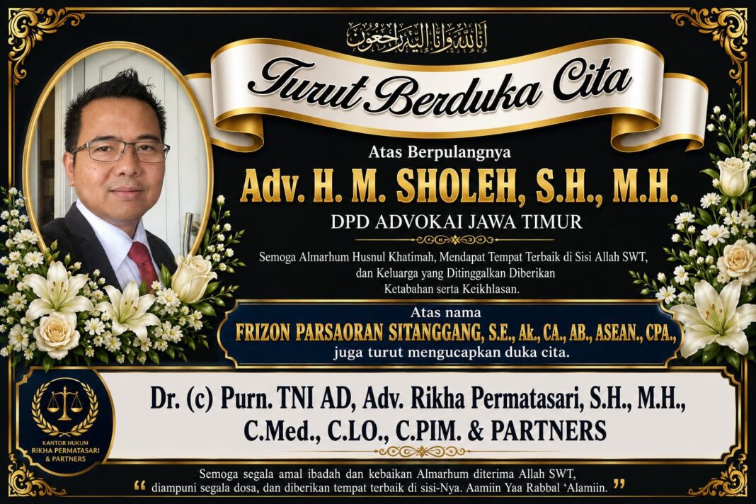 Rikha Permatasari,FrizonParsaoranSitanggang SampaikanPenghormatanTerakhir kepadaAdv. H. Muhammad Sholeh, S.H. Rikha Permatasari,FrizonParsaoranSitanggang SampaikanPenghormatanTerakhir kepadaAdv. H. Muhammad Sholeh, S.H.
