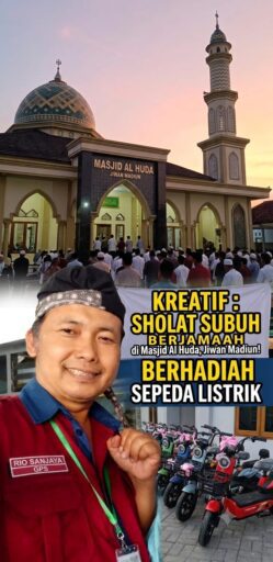 KREATIF ! SEMARAKKAN JAMAAH SUBUH, MASJID AL HUDA, SIAPKAN HADIAH SEPEDA LISTRIK KREATIF ! SEMARAKKAN JAMAAH SUBUH, MASJID AL HUDA, SIAPKAN HADIAH SEPEDA LISTRIK