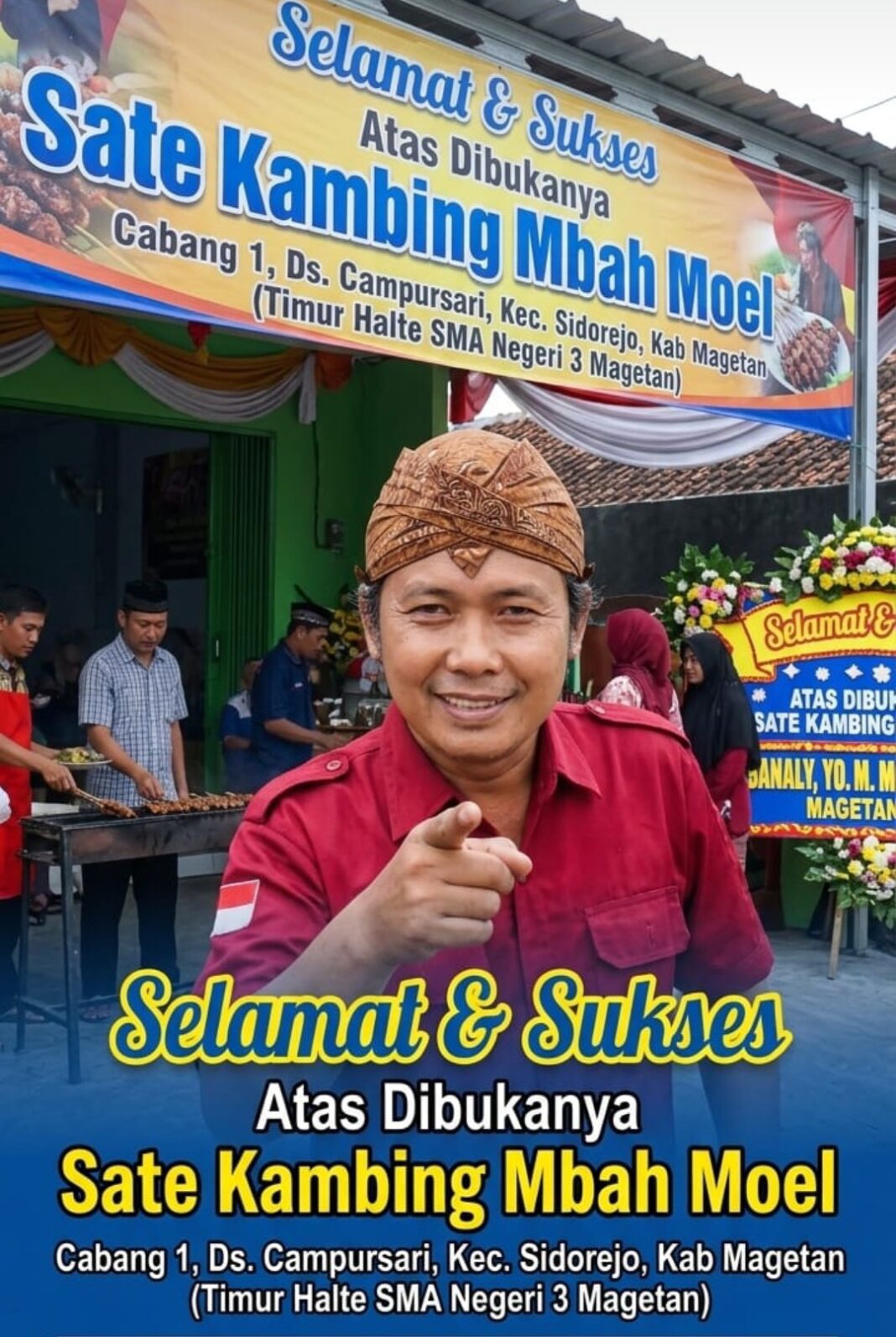 RAMAIKAN KULINER MAGETAN, SATE KAMBING MBAH MOEL, BUKA CABANG 1 DI TEMPURAN RAMAIKAN KULINER MAGETAN, SATE KAMBING MBAH MOEL, BUKA CABANG 1 DI TEMPURAN