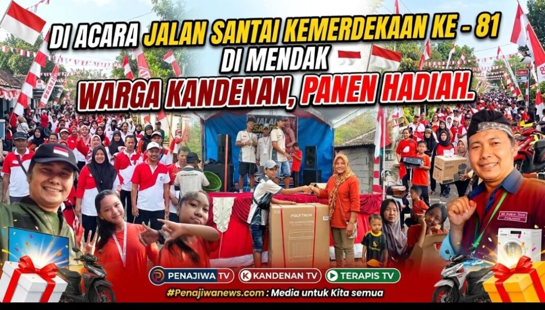 DI ACARA JALAN SANTAI HUT RI KE – 81 DI MENDAK, WARGA KANDENAN PANEN HADIAH DI ACARA JALAN SANTAI HUT RI KE – 81 DI MENDAK, WARGA KANDENAN PANEN HADIAH