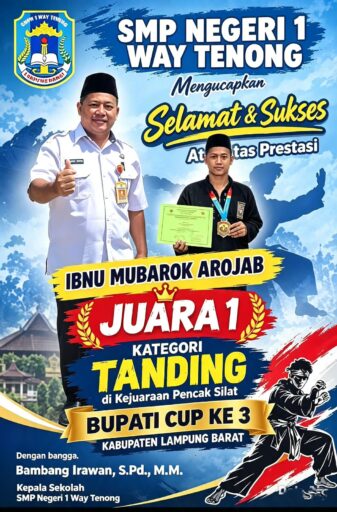 SMPN 1 Way Tenong Kembali Ukir Prestasi, Ibnu Mubarok Arojab Juara 1 Pencak Silat SMPN 1 Way Tenong Kembali Ukir Prestasi, Ibnu Mubarok Arojab Juara 1 Pencak Silat