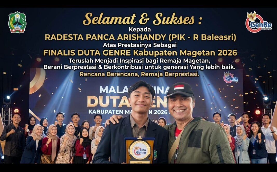 RADESTA PANCA ARISHANDY, MELAJU JADI FINALIS DUTA GENRE KABUPATEN MAGETAN 2026 RADESTA PANCA ARISHANDY, MELAJU JADI FINALIS DUTA GENRE KABUPATEN MAGETAN 2026