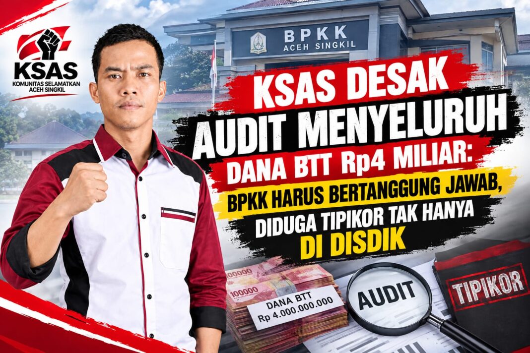 Desak Audit Menyeluruh Dana BTT Rp4 Miliar: BPKK Harus Bertanggung Jawab, Dugaan Tak di Disdik Saja Desak Audit Menyeluruh Dana BTT Rp4 Miliar: BPKK Harus Bertanggung Jawab, Dugaan Tak di Disdik Saja