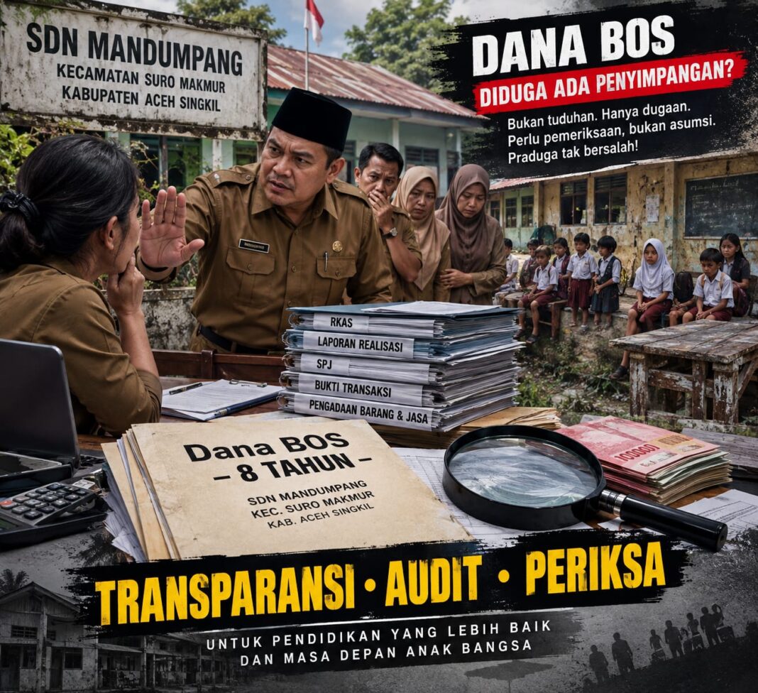 GAMPAS DESAK AUDIT DUGAAN PENYIMPANGAN DANA BOS SDN MANDUMPANG SELAMA 8 TAHUN GAMPAS DESAK AUDIT DUGAAN PENYIMPANGAN DANA BOS SDN MANDUMPANG SELAMA 8 TAHUN