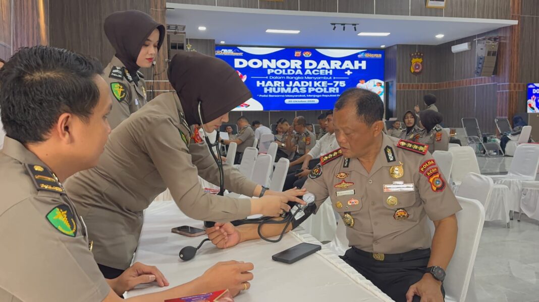 Hari Jadi Ke-75 Humas Polri, Bidhumas Polda Aceh Gelar Donor Darah Hari Jadi Ke-75 Humas Polri, Bidhumas Polda Aceh Gelar Donor Darah