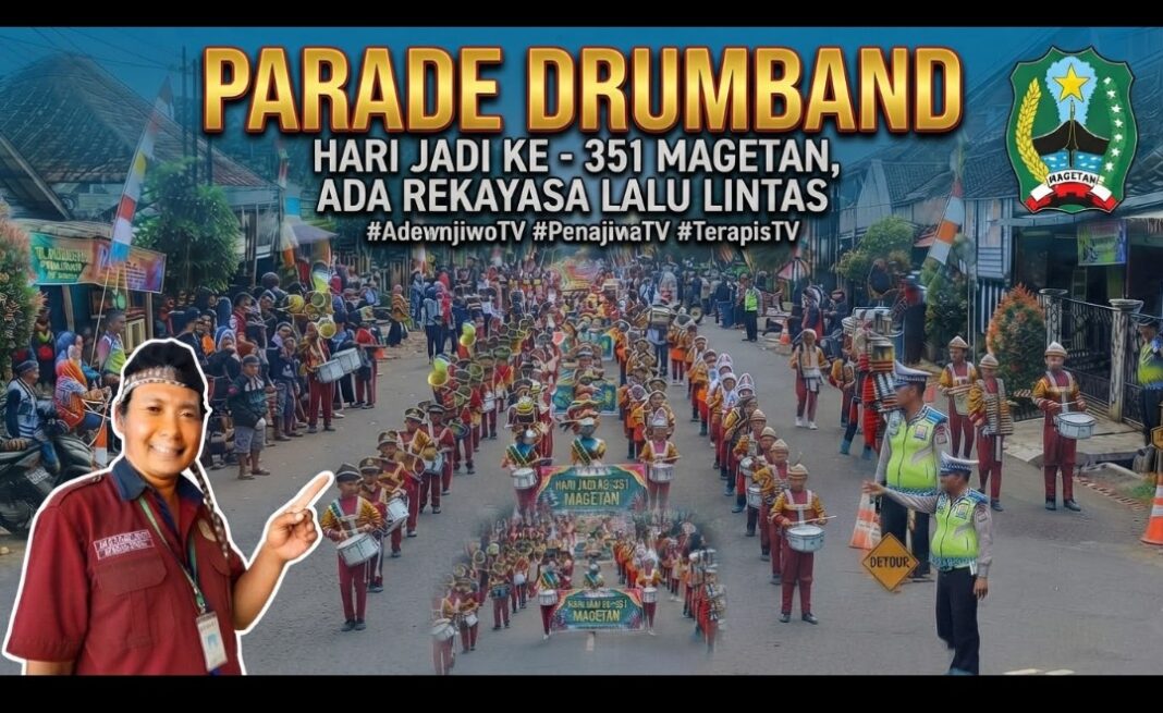MERIAHKAN HARI JADI MAGETAN KE 351,PARADE DRUMBAND, ADA REKAYASA LALULINTAS MERIAHKAN HARI JADI MAGETAN KE 351,PARADE DRUMBAND, ADA REKAYASA LALULINTAS