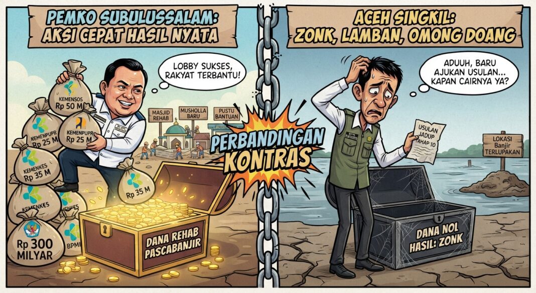 Subulussalam Bawa Pulang Rp300 Miliar dari Pusat, Aceh Singkil Adeuh: Kontras Nyata Beraksi vc Omon-Omon Subulussalam Bawa Pulang Rp300 Miliar dari Pusat, Aceh Singkil Adeuh: Kontras Nyata Beraksi vc Omon-Omon